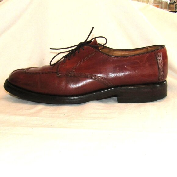 Allen Edmonds Cognac Brown Dellwood Oxfords Size 8.5 D Split-Toe Good Cond main image 10